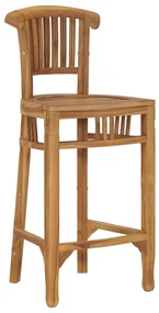 49428 vidaXL Scaun de bar, lemn masiv de tec