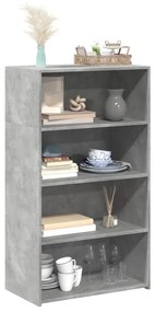 vidaXL Dulap înalt, gri beton, 70x41x124 cm, lemn prelucrat