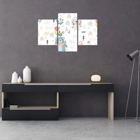 Tablou - Animale pe pajiște (90x60 cm)