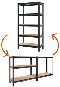 Monzana Raft cu capacitate mare HEAVY, max. 875kg, 90x40x180cm, negru