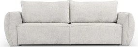 Canapea extensibila 3 locuri, Kaelle, Micadoni Home, BL, 244x97x91 cm, poliester chenille, gri deschis