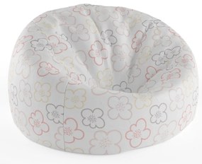 Sac de șezut Cocoon flori pentru copii - pentru copii, crem