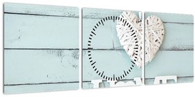 Tablou - I love home (cu ceas) (90x30 cm)