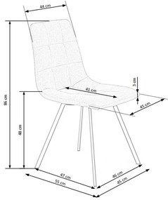 Scaun de bucaterie Crowder, gri/negru