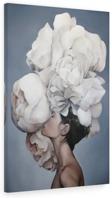 Tablou canvas White Peony 120x80 cm