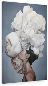 Tablou canvas White Peony 120x80 cm
