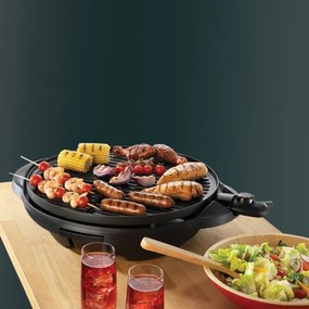 Grătar electric George Foreman 22460-56, 2400 W, 44,5 cm, 15 porții, 5 niveluri de temperatură, strat antiaderent, negru