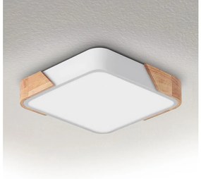 Brilagi - Plafonieră LED PILANA LED/24W/230V, stejar/alb, 32 x 32 cm