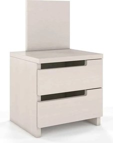 Noptieră lemn masiv TerraCraft 2 Sertare Pin, 40 × 35 × 66 cm - Wenge