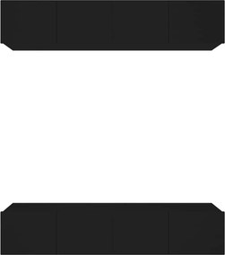 vidaXL Comode TV, 4 buc., negru, 80x30x30 cm, lemn compozit