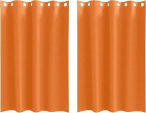 vidaXL Perdele Opaque cu Inel 2 pcs Portocalie Aprinsă 175 x 140 cm
