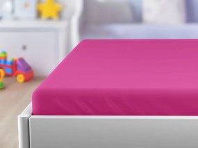 Cearsaf de jerseu pentru patut EXCLUSIVE 60x120 cm purpuriu