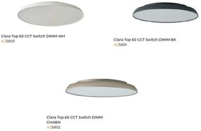 Plafoniera LED moderna CLARA top 60 CCT SWITCH dimm alba