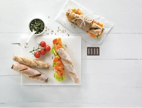 Tavă pentru baghete Lekue 1009039, 29x20x2 cm, 600 ml, 4 compartimente, silicon platinat, de la -60 la +220 °C, maro