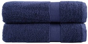vidaXL Prosoape de mâini premium SOLUND 2buc bleumarin 50x100cm 600gsm