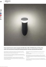 Redo 90073 -LED RGBW Aplică de perete pentru exterior ALGON LED/6W/230V IP65 antracit