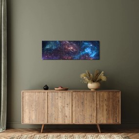 Tablou - Cer de noapte (cu ceas) (90x30 cm)