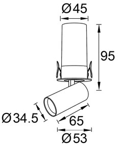 Spot LED 3000K incastrabil GARDA Mini 3,5cm alb