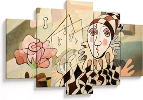 Tablou - Cubismul - arlechin și trandafir (150x105 cm)