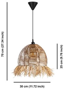 Lustră pe cablu RUYO 1xE27/40W/230V, maro