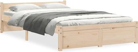 vidaXL Cadru de pat mic dublu, 120x190 cm, lemn masiv