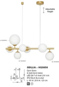 Lustra suspendata design modern decorativ ODILLIA 7L