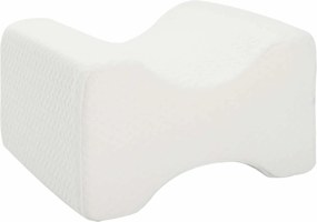 vidaXL Knee Pillow Alb Spumă cu memorie și poliester 26 x 21,5 x 15 cm
