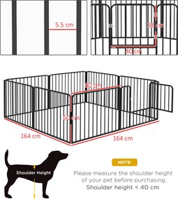 PawHut Tarc de joaca rezistent pentru caini, din 6 panouri | Aosom Romania