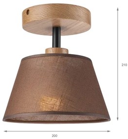 Lustră aplicată Brilagi ANTHONY 1xE14/60W/230V stejar/maro