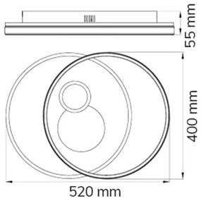 Plafonieră LED dimabilă AKON LED/38W/230V 2700-5500K Wofi 11621 + telecomandă