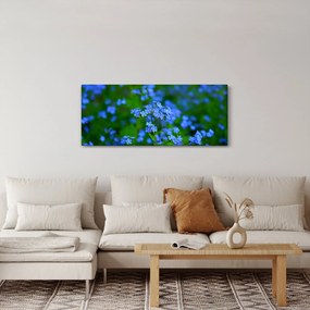 Tablou cu flori albastre (120x50 cm)