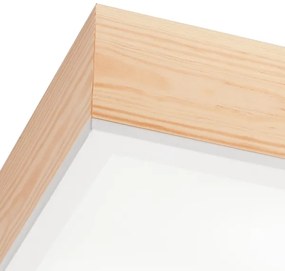 Plafonieră NATURAL SQUARE 2xE27/15W/230V 31x31 cm pin/alb