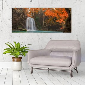 Tablou - Cascadă în Thailanda (120x50 cm)