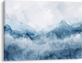 Tablou - Nori și valuri, acuarelă (70x50 cm)