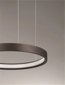Lustra LED circulara PERRINE 40cm, maro