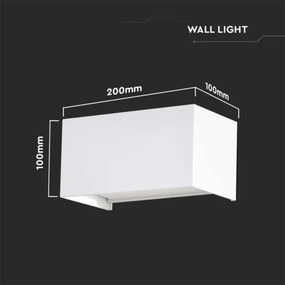 Aplica de perete LED pentru exterior, 24W, 230V, 3000K, IP65, albă