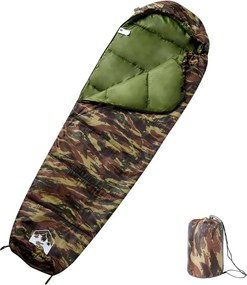 vidaXL Sac de dormit tip mumie pentru adulți de camping, 3 anotimpuri