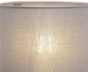 Lampă de perete inteligentă din oțel cu abajur gri, inclusiv WiFi A60 - Stacca