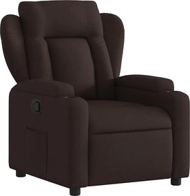 vidaXL Fotoliu rabatabil, maro închis, material textil