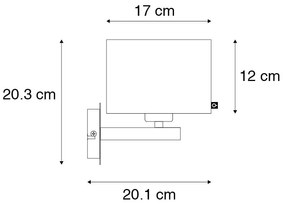 Aplică modernă neagră cu auriu - VT 1
