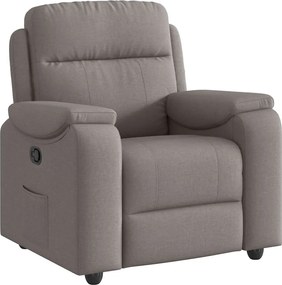 vidaXL Fotoliu rabatabil, gri taupe, material textil