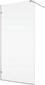 Paravan dus sticla walk-in 140x200 cm cu cadru metalic crom RONAL PUR 1400x2000 mm