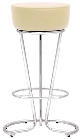 Scaun bar cafenea PINACOLADA Hoker, Crem piele ecologica