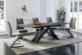 Masa extensibila Westin Ceramic Ossido turcoaz/negru mat L160-240 cm