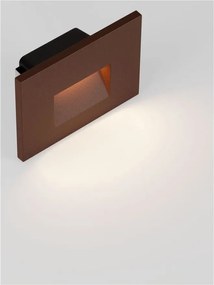 Spot aplicat perete exterior LED 3000K IP65 Pik corten