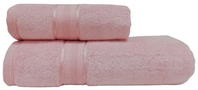 Set 2 prosoape bumbac, 50x90 cm + 70x140 cm, 540 gr, roz