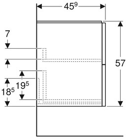 Mobilier pentru lavoar Kolo, Twins 50 cm, alb