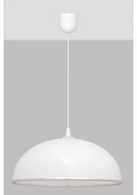 Lustră pe lanț CIRCLE 1xE27/15W/230V albă