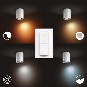 Spot LED dimabil Philips Hue PILLAR 1xGU10/4,2W/230V alb + telecomandă