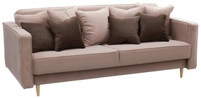 Canapea extensibilă, mocca/ciocolatiu, NIDO R1